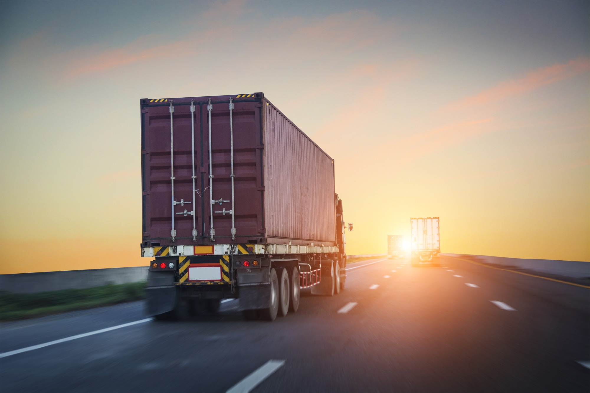 Logistic by container truck